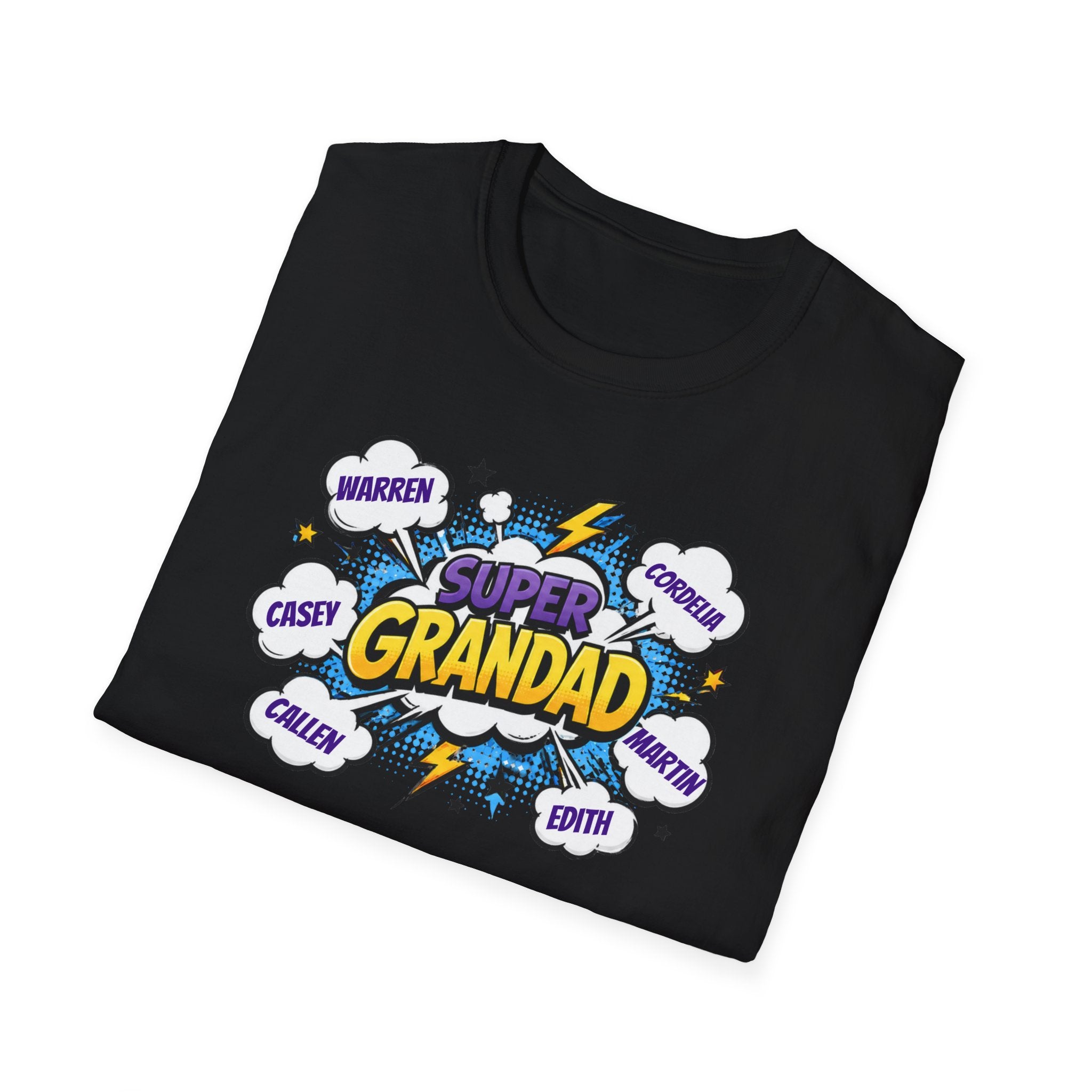 Super Grandad Comic-Style T‑Shirt — "Super Grandad" Graphic Tee, Father's Day & Grandparents Gift