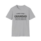 Grandad Biscuits T-Shirt — "I Only Visit Grandad for the Biscuits" Funny Grandpa Tee