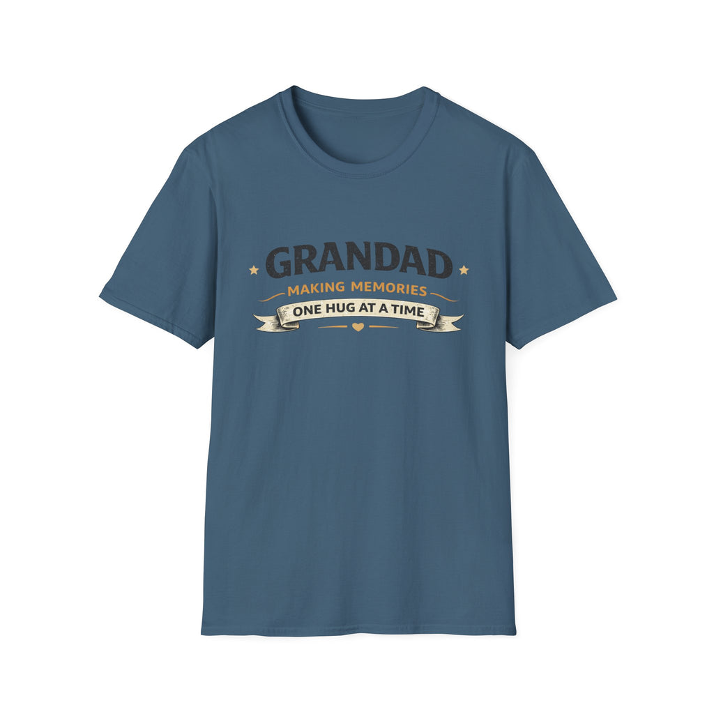 Grandad T-Shirt - "Making Memories One Hug at a Time" Grandpa Gift Tee