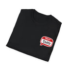 Daddy Name Tag T-Shirt - 'Hello Daddy' Retro Speech Bubble Tee