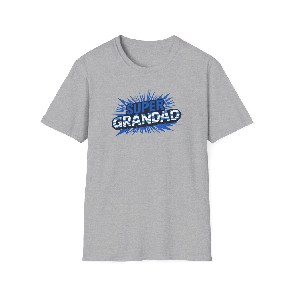 Super Grandad Scotland Flag/Scottish themed T-Shirt — Retro Comic Gift for Grandpa, Father’s Day & Birthday
