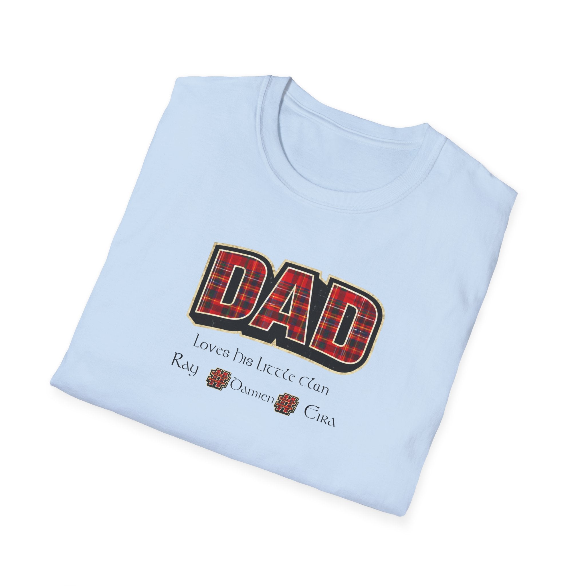 Dad Plaid Design T-Shirt – Rustic Father’s Day Gift