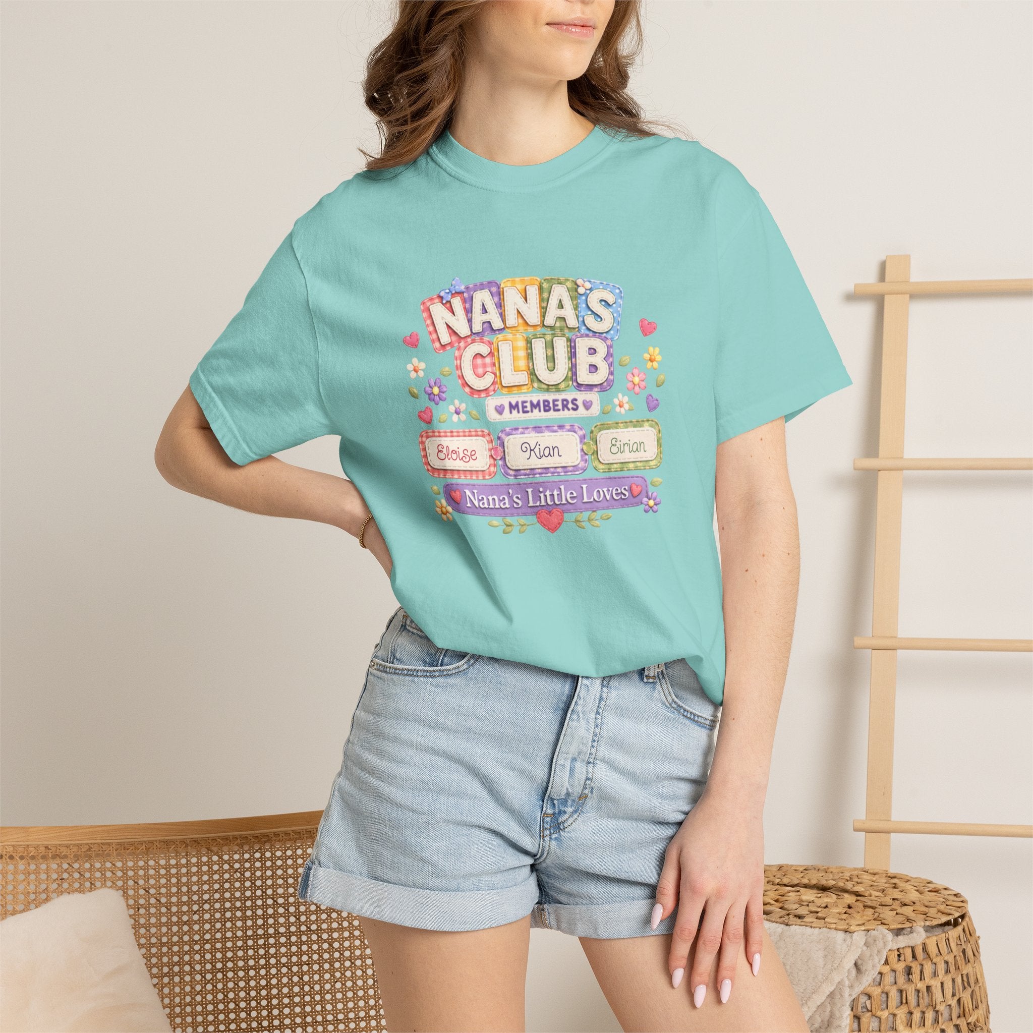 Nana's Club T-Shirt — 'Nana's Little Loves' Cute Floral Grandma Tee