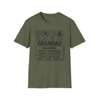 Grandad Warning T-Shirt — 'Warning: Spoils Grandkids & Hands Out Biscuits' Funny Grandpa Shirt