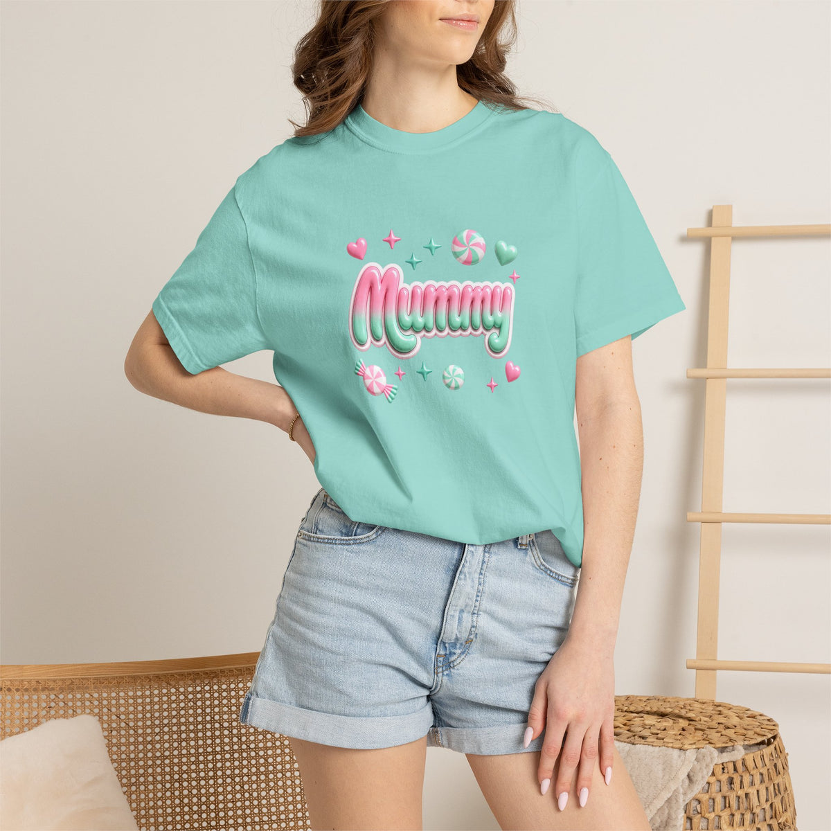 Mummy Pastel Candy Script T-Shirt