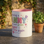Becoming a Granny Coffee Mug — Cute Pink Accent Mug for Nannies, New Caregivers Gift