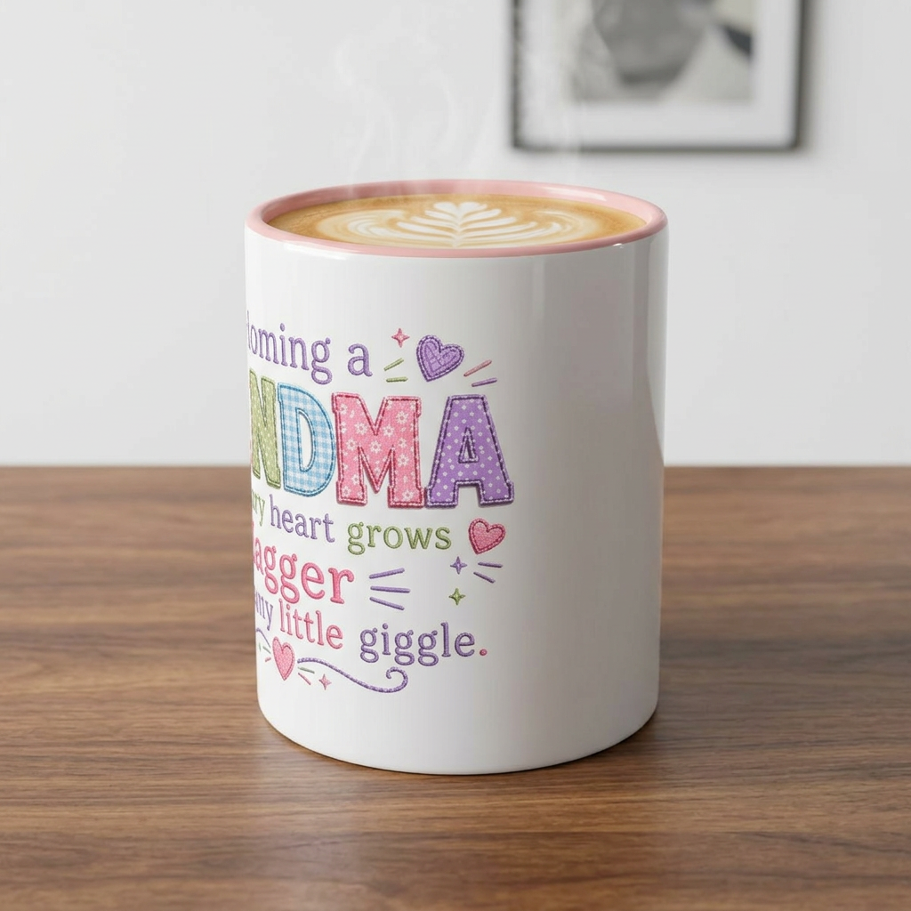 Grandma Coffee Mug - "Becoming a Grandma" Heartfelt Gift Accent Mug (11/15oz)