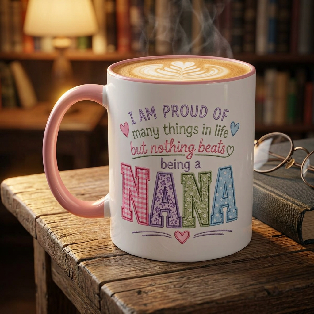 Mama Coffee Mug — 'Mama' Color Accent Ceramic Cup for Mother's Day & Everyday