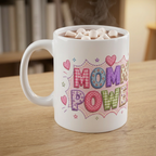 Mommy Power Mug — Colorful Patchwork Mothers Day Coffee Cup