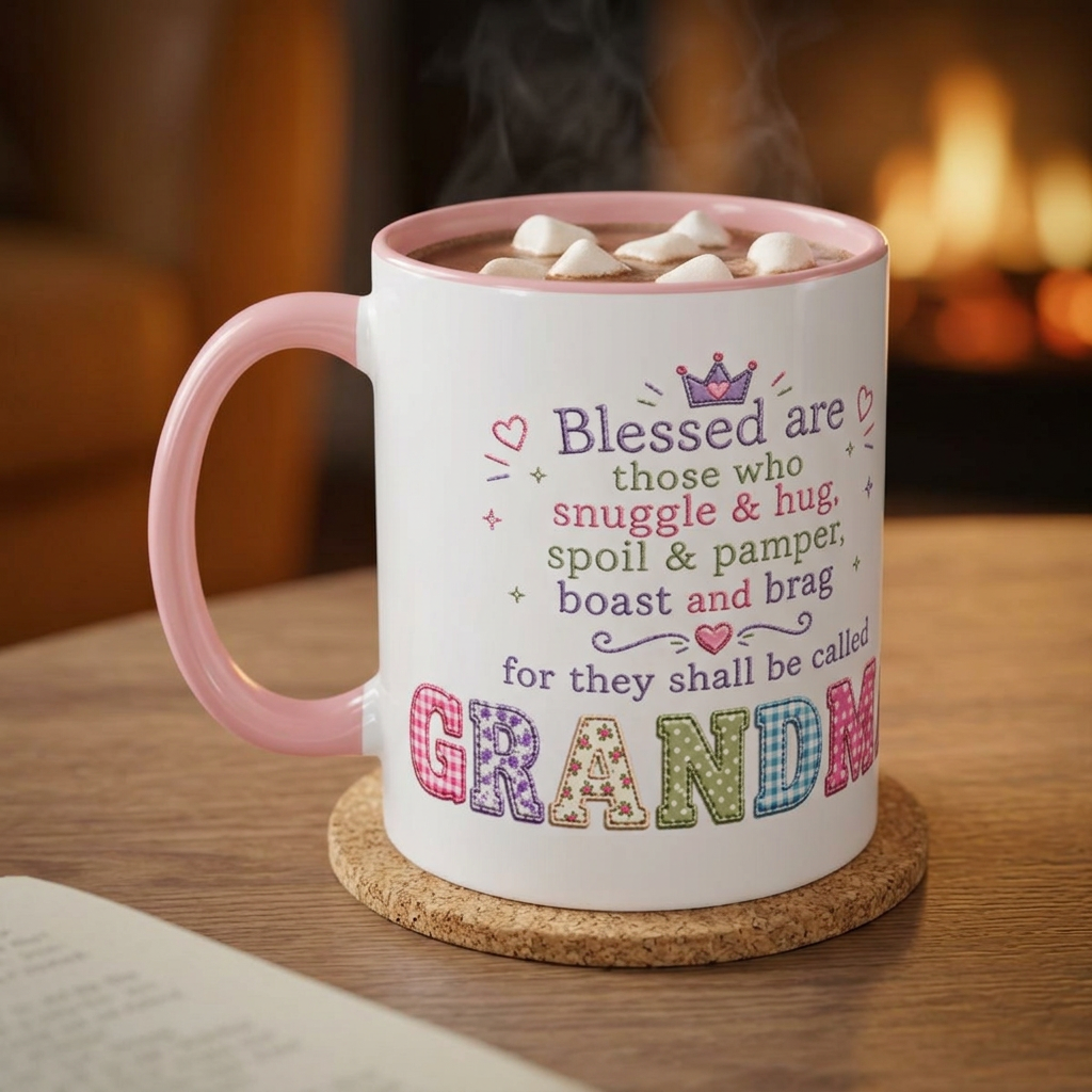 Grandma Coffee Mug — Colorful 'Grandma' Typography Accent Mug (11/15oz)