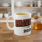 FAITHER Est. 2026 Personalised Plaid Mug