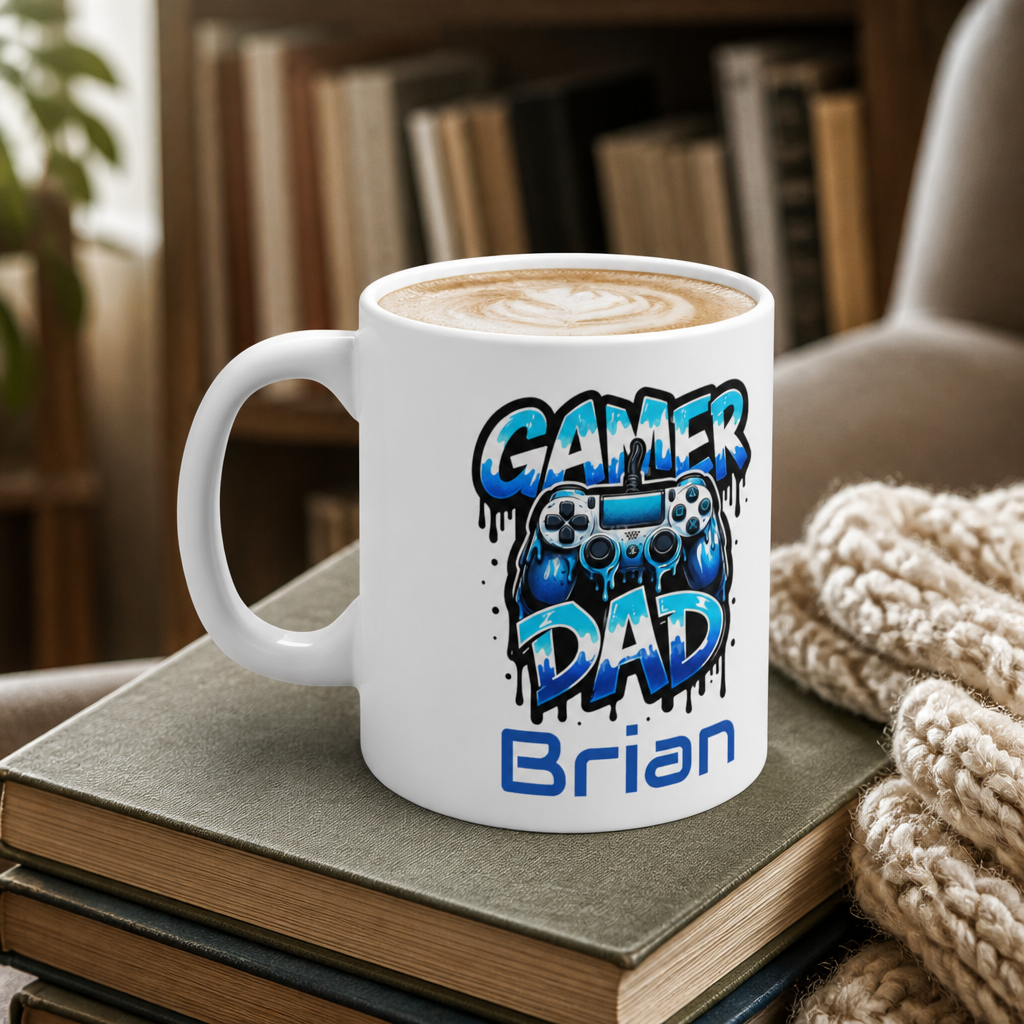Gamer Dad Gaming Controller Mug — Personalised