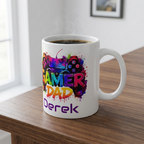 Gamer Colourful Controller Dad Mug — Personalised