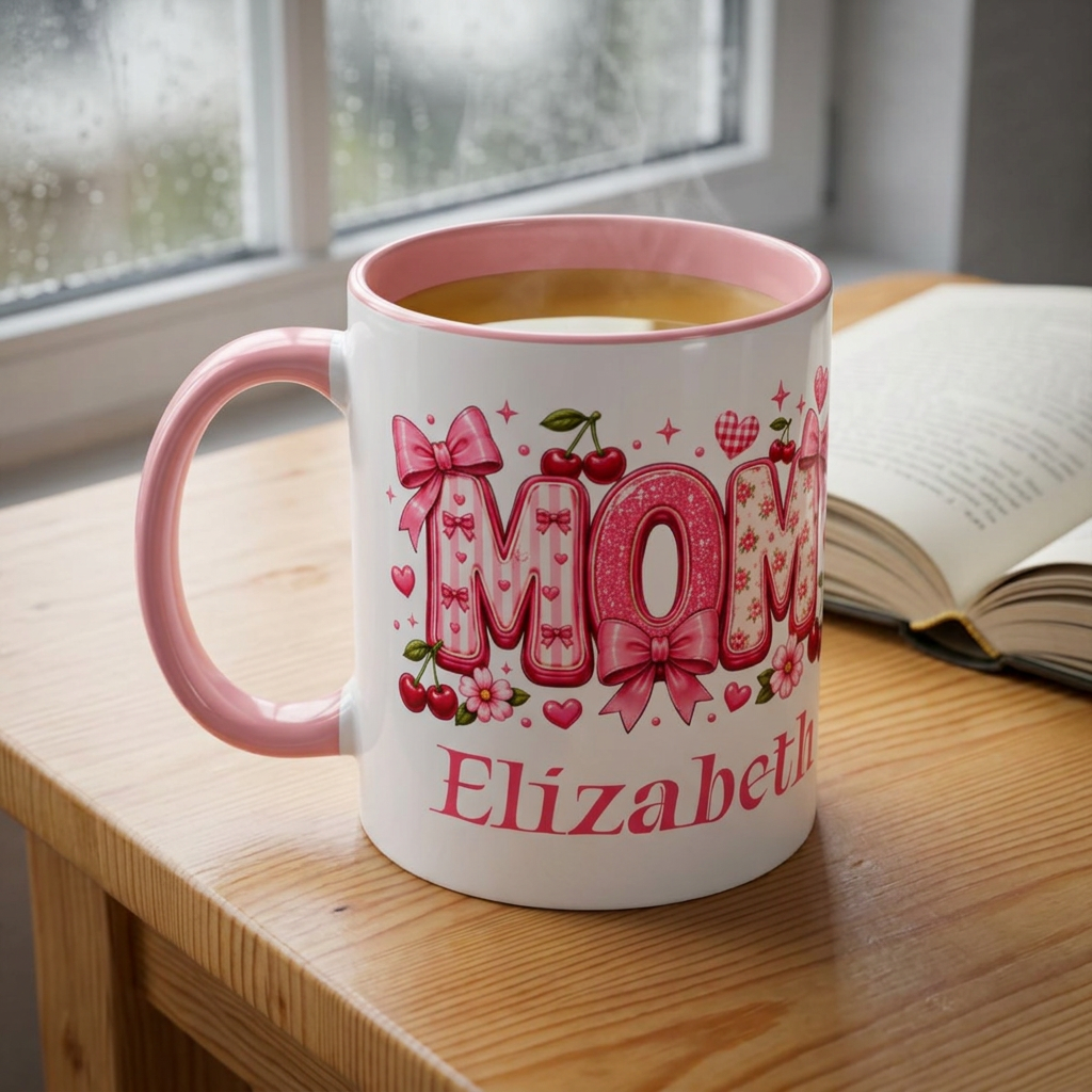 "MOM" Floral Blossom Mug — Personalise