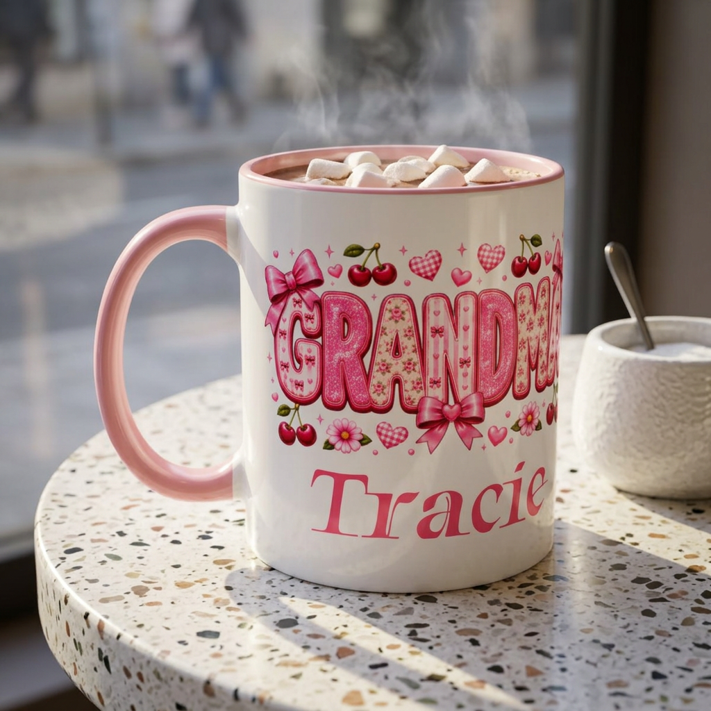 "GRANDMA" Floral Blossom Mug — Personalise