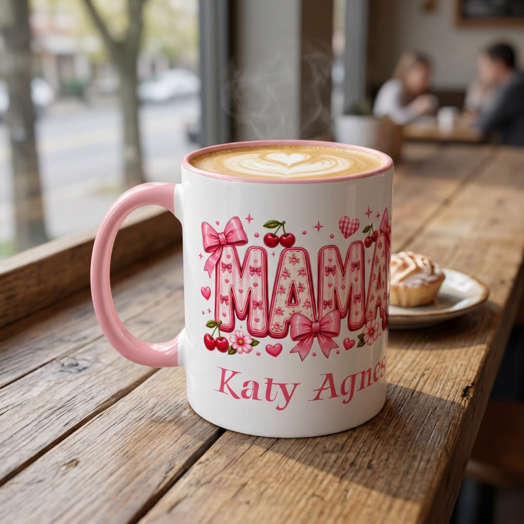 "MAMA" Floral Blossom Mug — Personalise