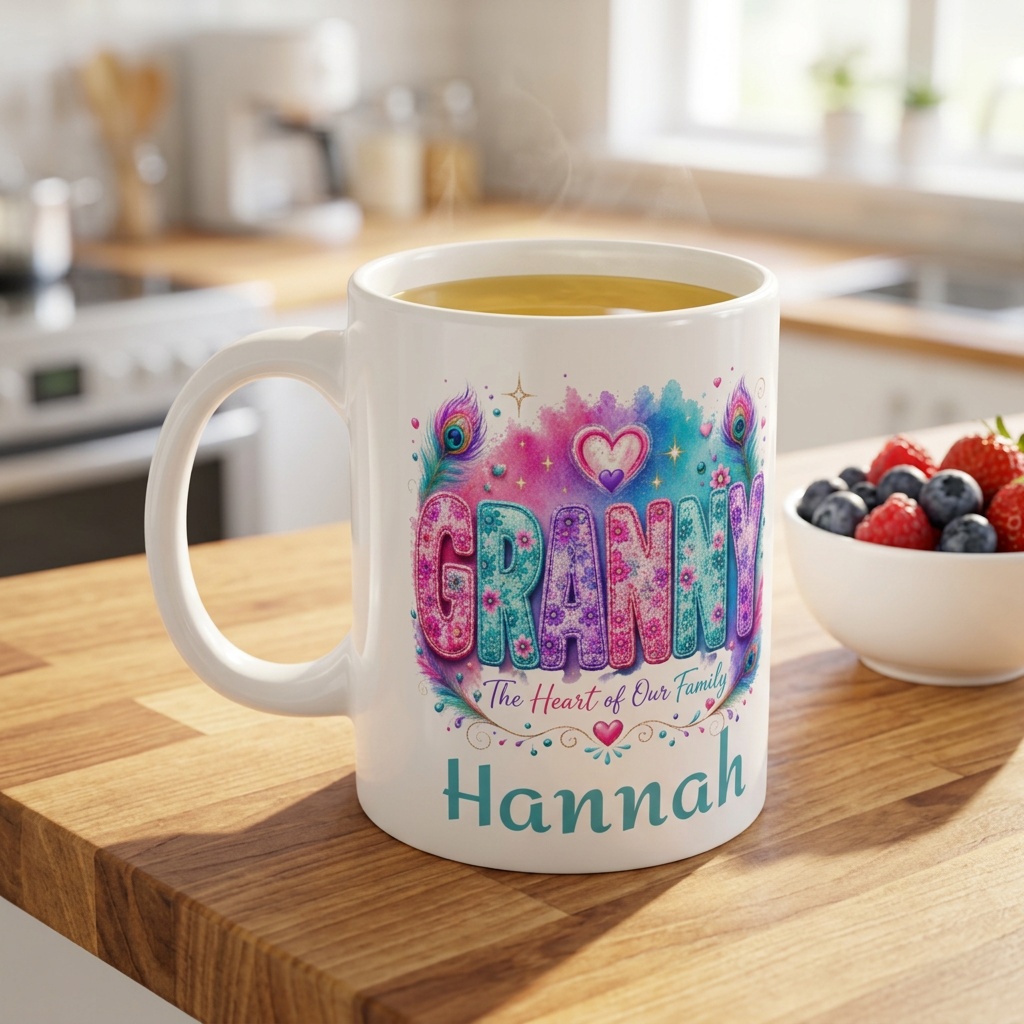 GRANNY "The Heart of Our Family" Mug — Personalised