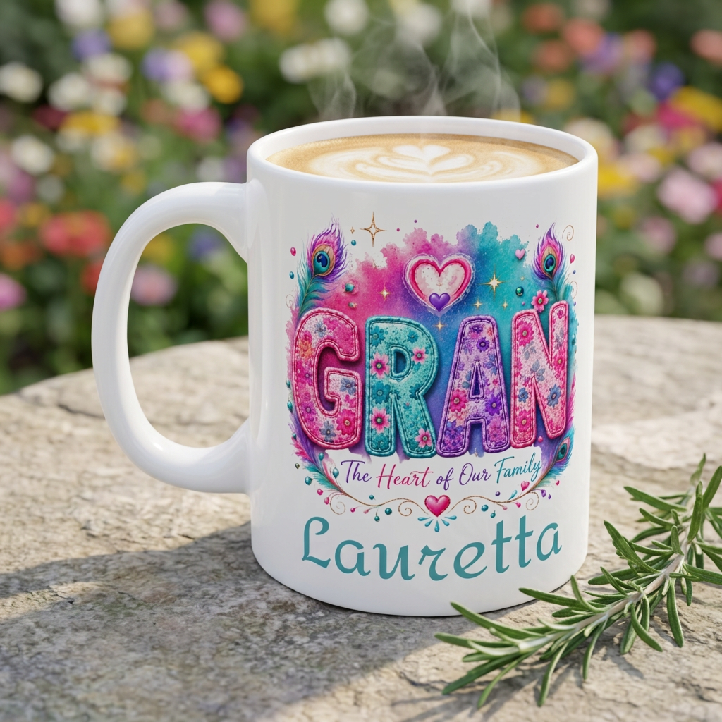 GRAN "Heart of Our Family" Mug - Personalised