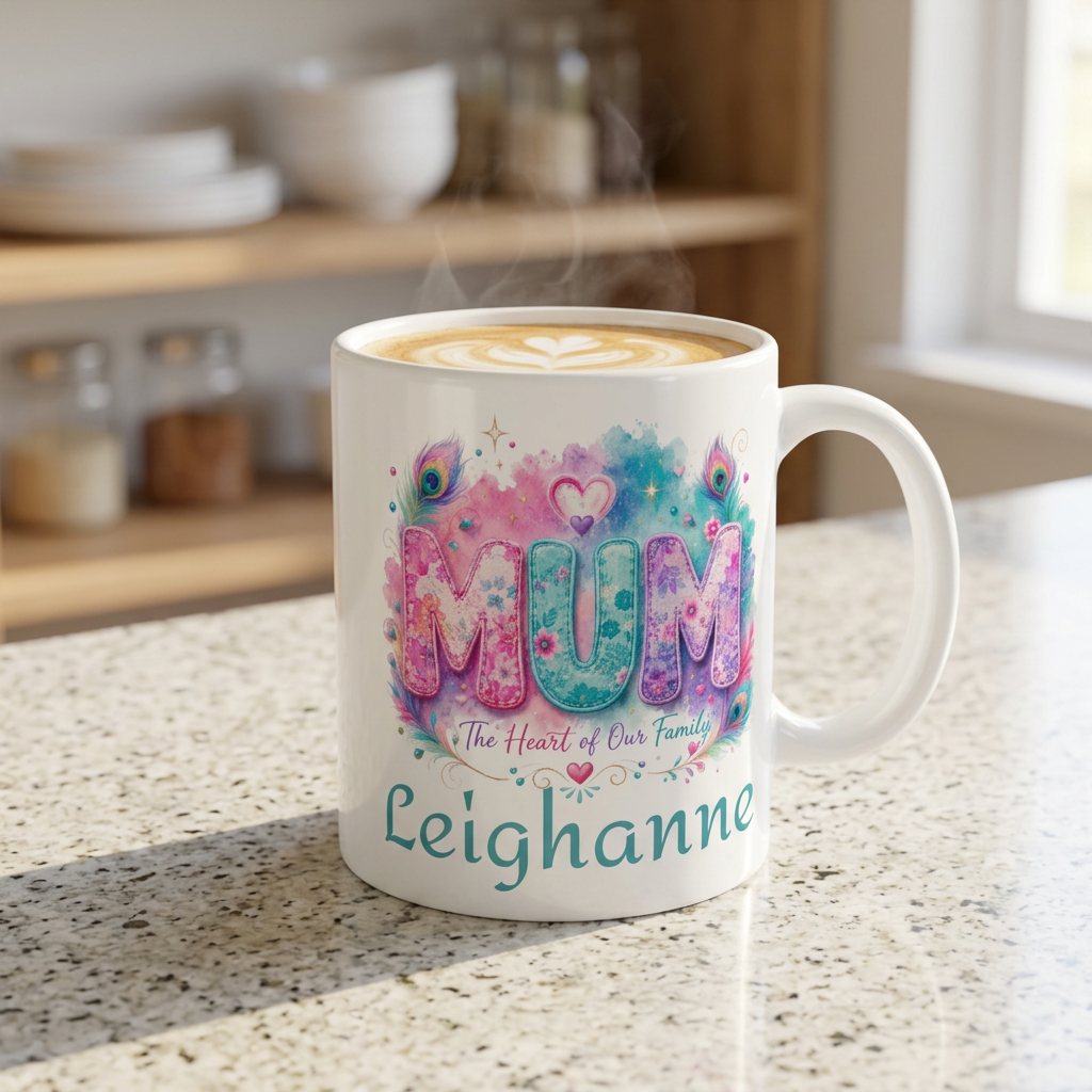 MUM "Heart of Our Family" Mug - Personalised