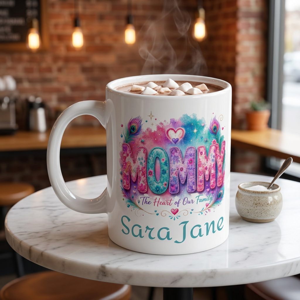 MOMMY  "The Heart of Our Family" Mug - Personalised