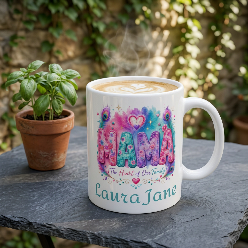 MAMA  "The Heart of Our Family" Mug - Personalised