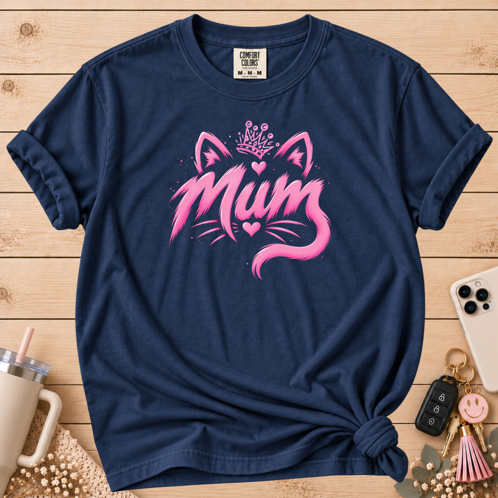 Mum Cat Crown T‑Shirt