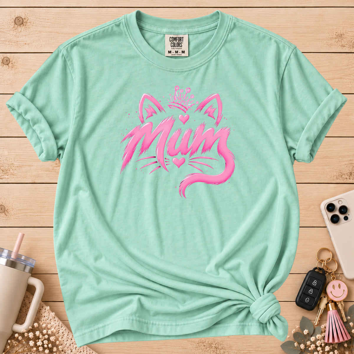 Mum Cat Crown T‑Shirt