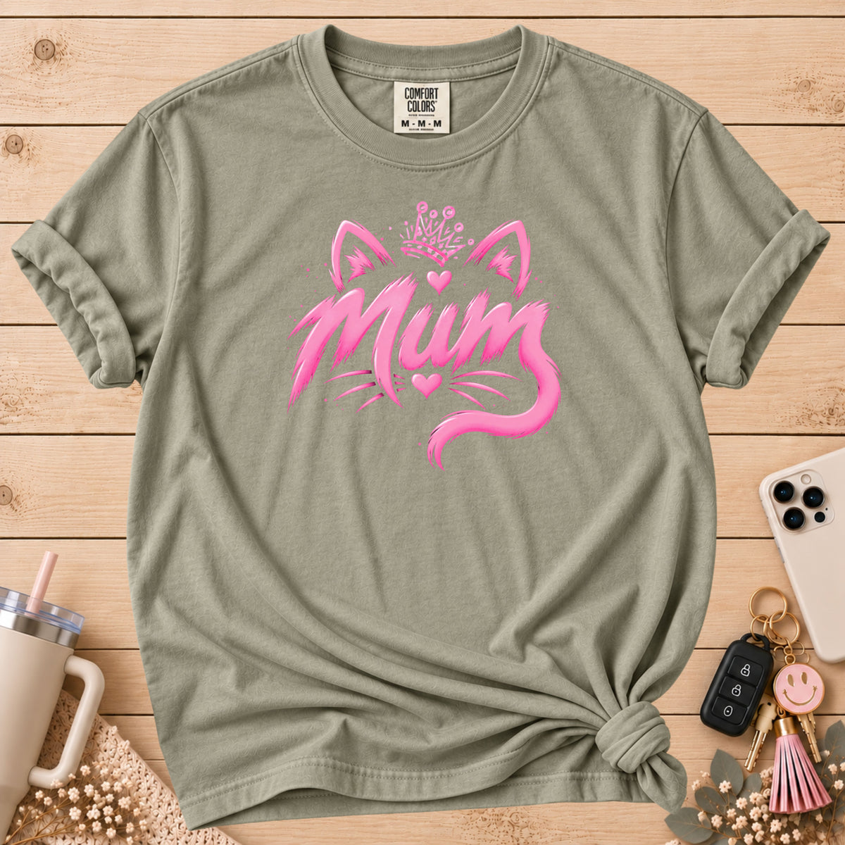 Mum Cat Crown T‑Shirt