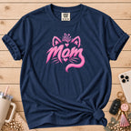 Mom Pink Crowned Cat T-Shirt