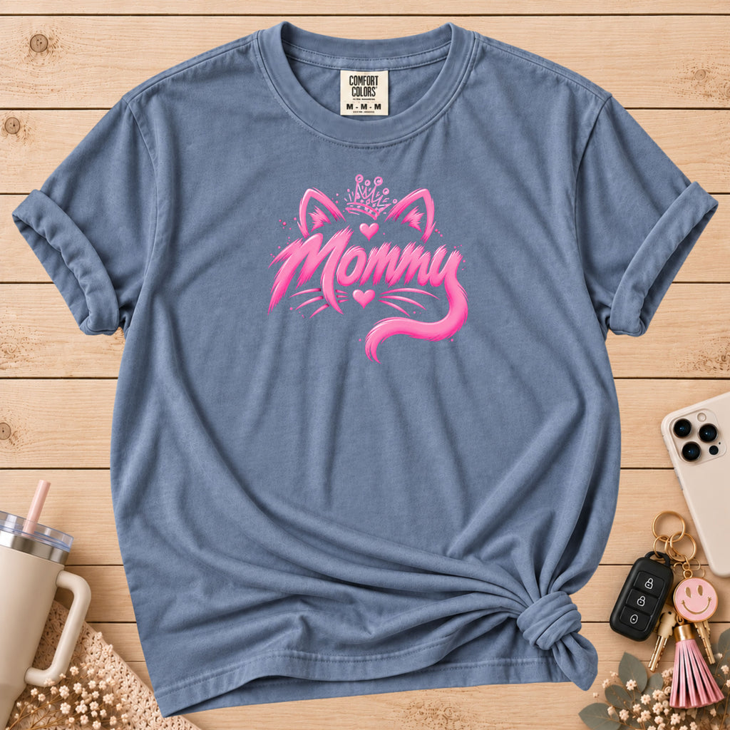 Mommy Cat Crown T‑Shirt