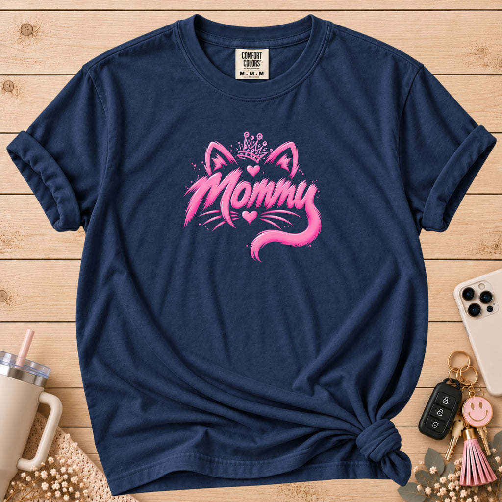 Mommy Cat Crown T‑Shirt