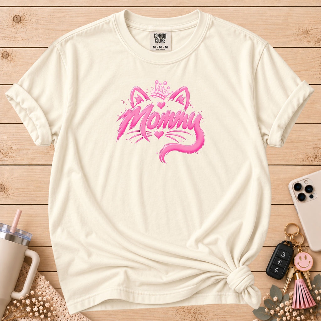 Mommy Cat Crown T‑Shirt