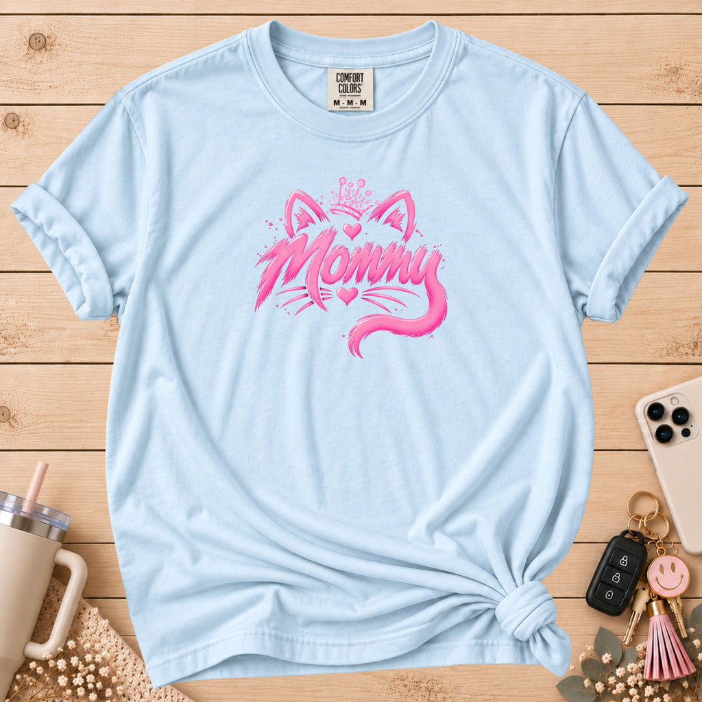 Mommy Cat Crown T‑Shirt