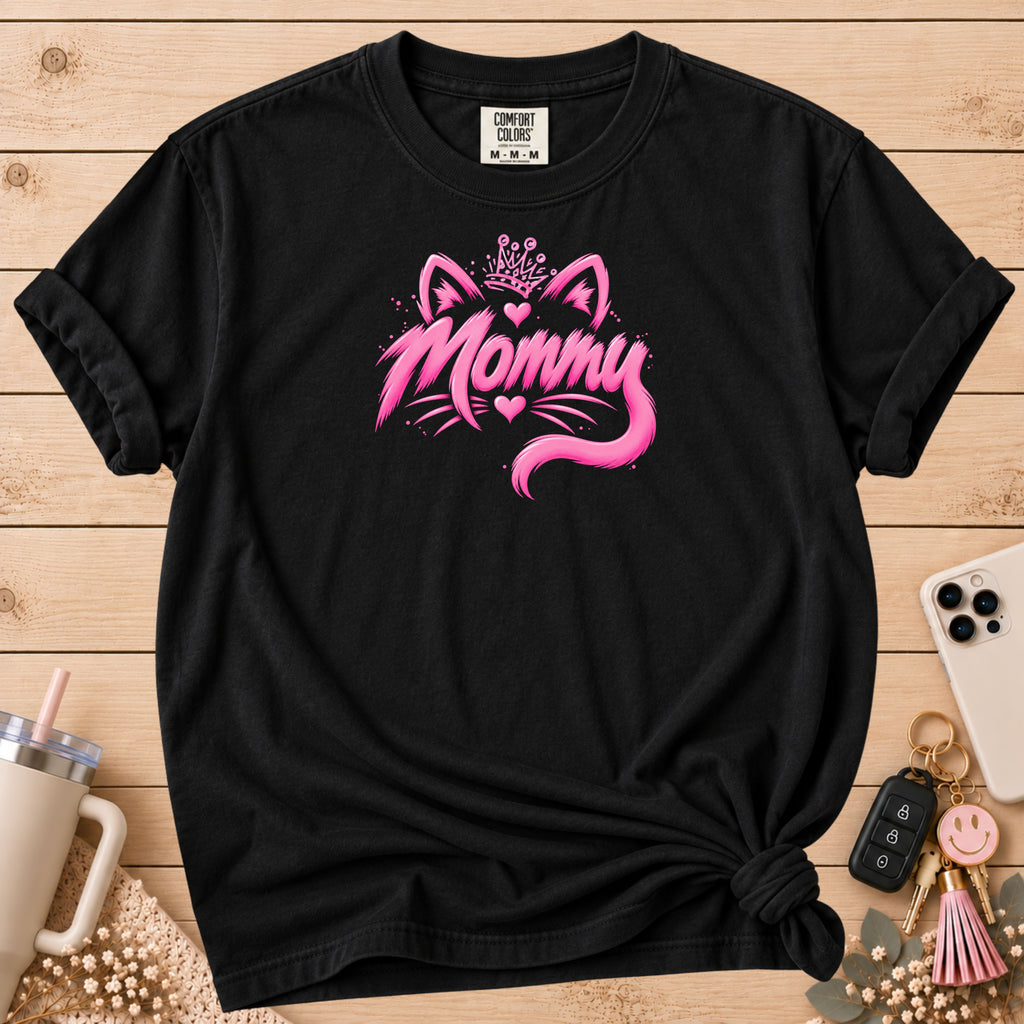 Mommy Cat Crown T‑Shirt