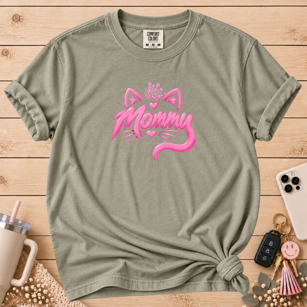 Mommy Cat Crown T‑Shirt
