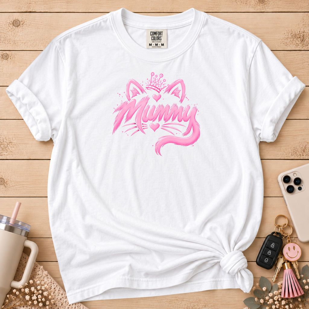 Mummy Cat Crown T‑Shirt