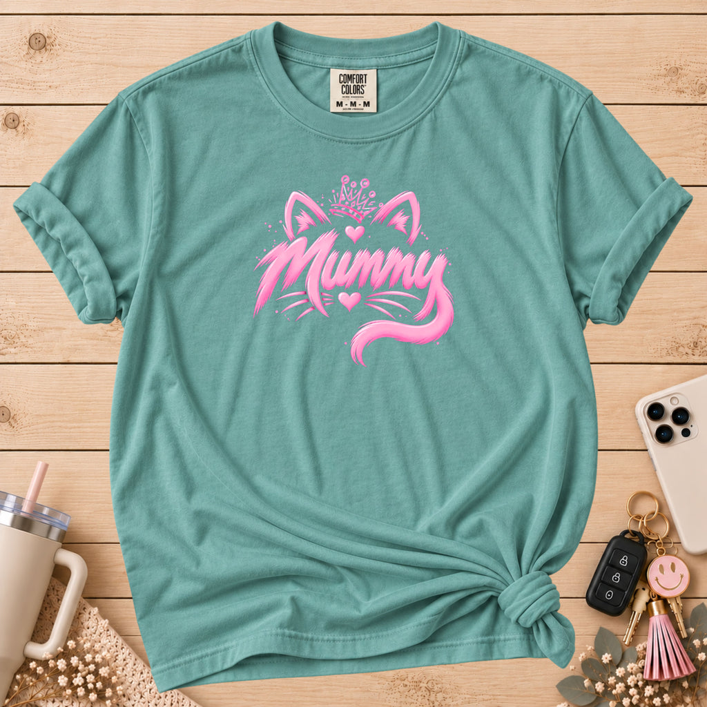 Mummy Cat Crown T‑Shirt