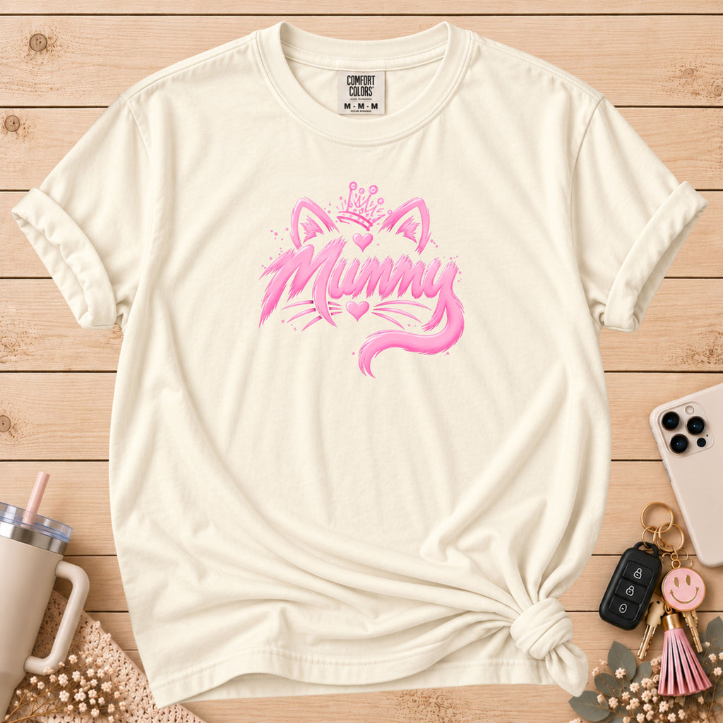 Mummy Cat Crown T‑Shirt