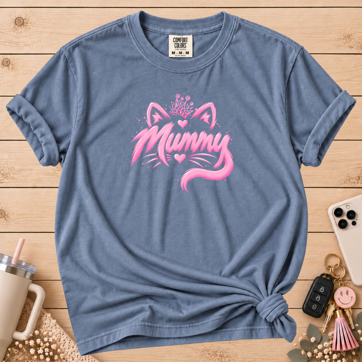 Mummy Cat Crown T‑Shirt
