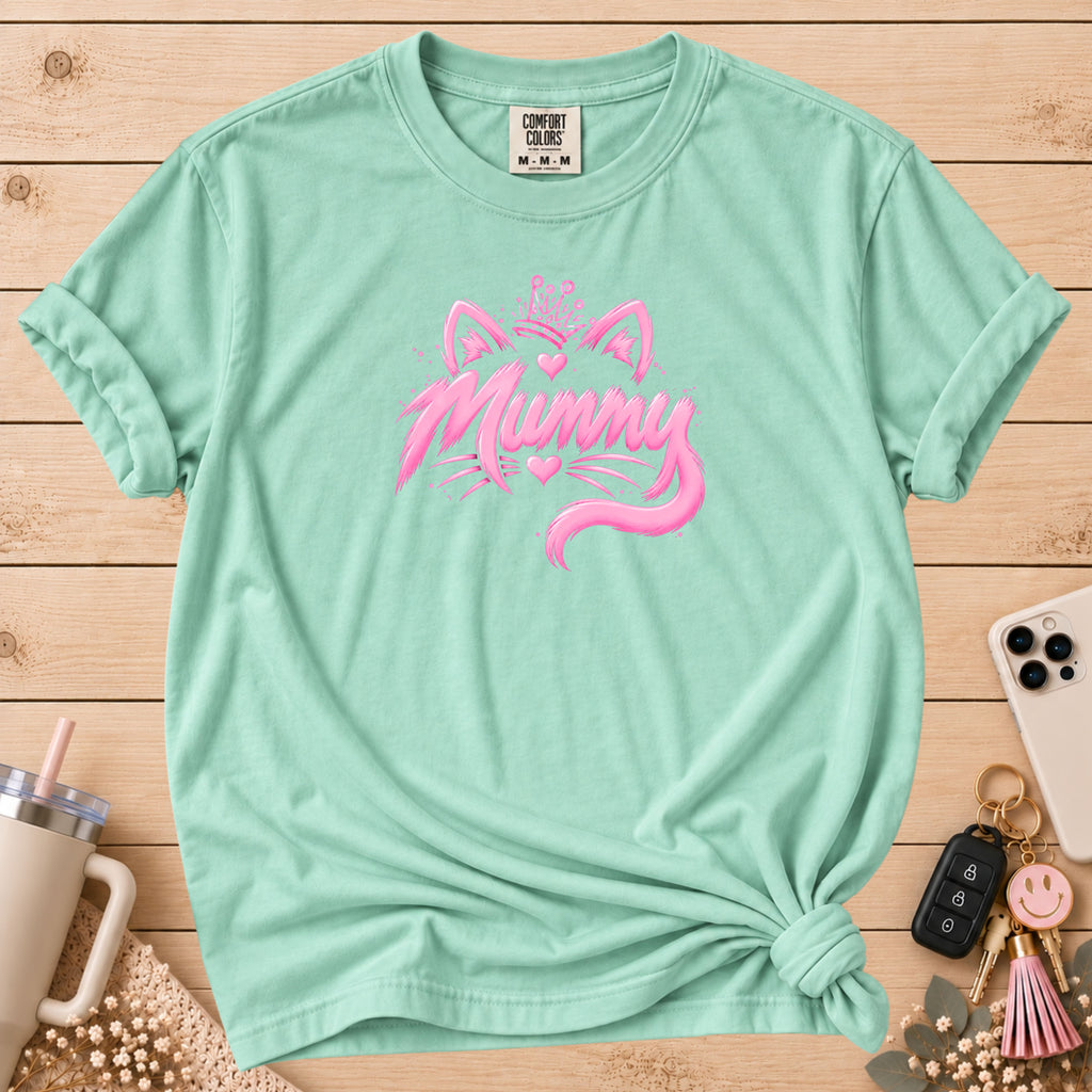 Mummy Cat Crown T‑Shirt