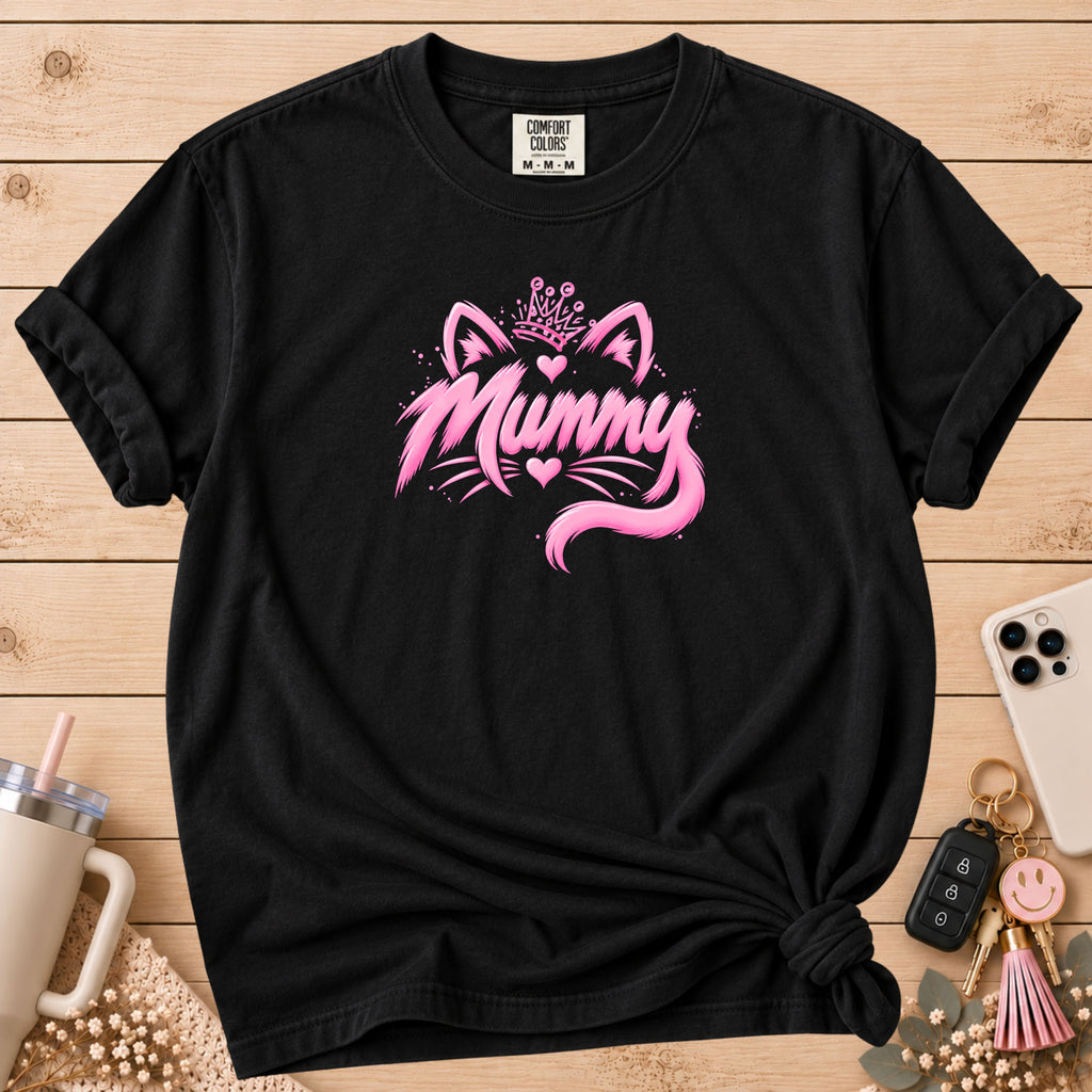 Mummy Cat Crown T‑Shirt