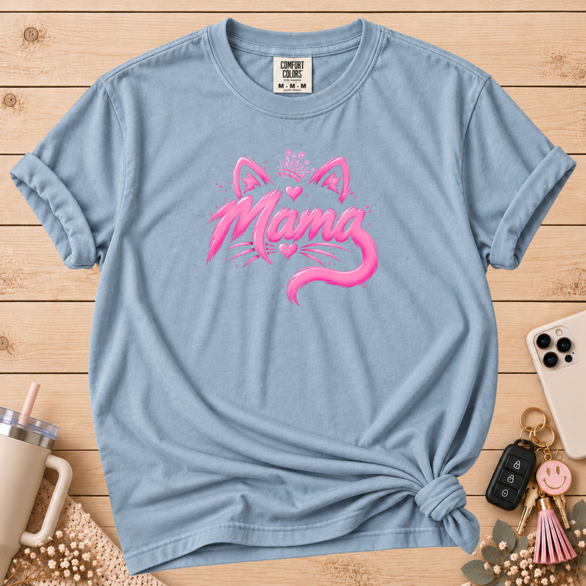 Mama Cat Crown T‑Shirt