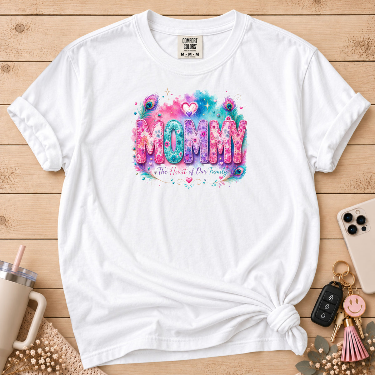 MOMMY Watercolor Floral T-Shirt