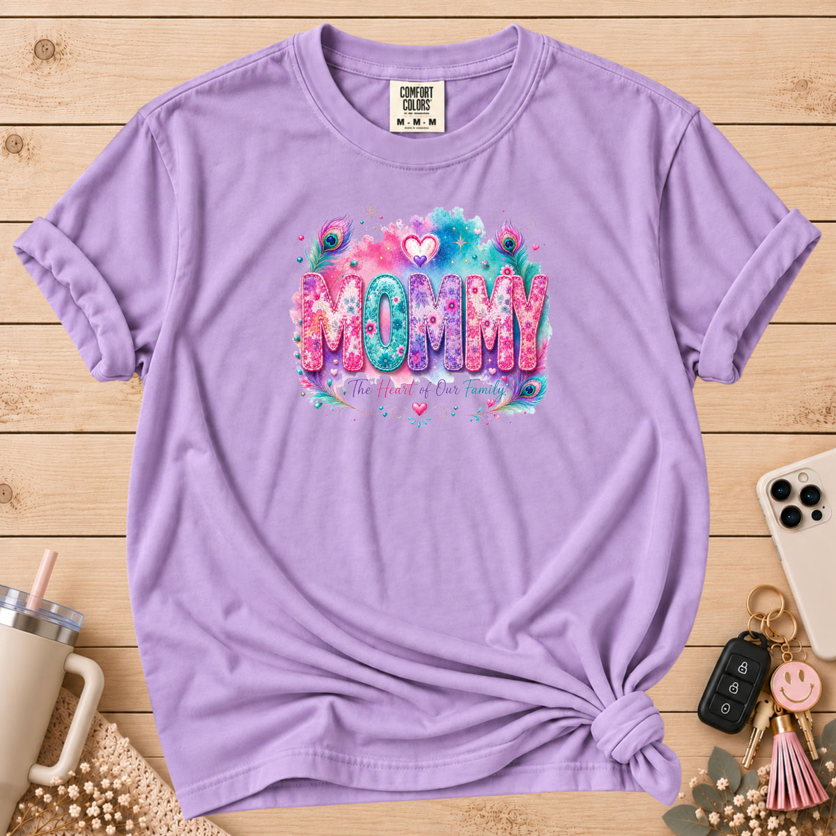 MOMMY Watercolor Floral T-Shirt