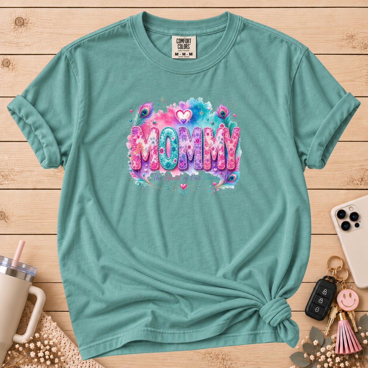MOMMY Watercolor Floral T-Shirt