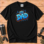 "Mr. Dad" Blue Graffiti Father T-Shirt