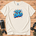 "Top Dad" Blue Graffiti Father T-Shirt