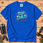 "Top Dad" Blue Graffiti Father T-Shirt