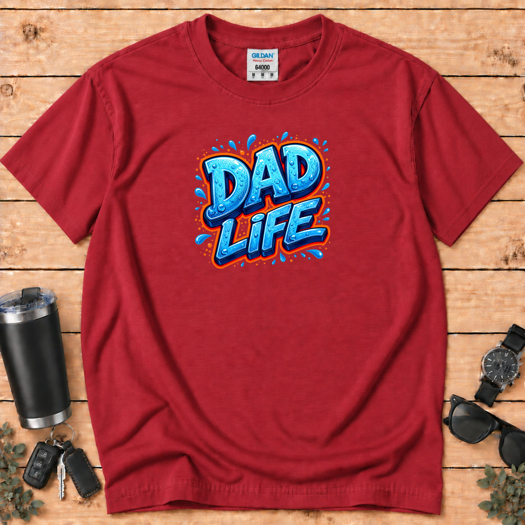 "Dad Life" Blue Graffiti Father T-Shirt