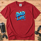 "Dad Life" Blue Graffiti Father T-Shirt